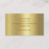 アクアアンドブロンズ輝きダマスクデザイン 名刺 (裏面)