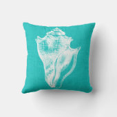 アクアアンドホワイトクラウンコンチシェルバーラップルック クッション (裏面)