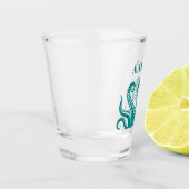 アクアアンドホワイトタコ触手カスタム ショットグラス (左)