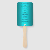 アクアアンドホワイトローズ結婚式 プログラム ハンドファン (裏面)