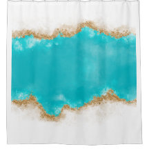 アクアアンド金ゴールドグリッターバスルーム