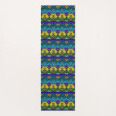 アクアアンド金ゴールドボホサンライズ |落ち着きの色 ヨガマット (裏面)