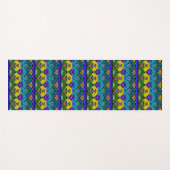 アクアアンド金ゴールドボホサンライズ |落ち着きの色 ヨガマット (正面(横))