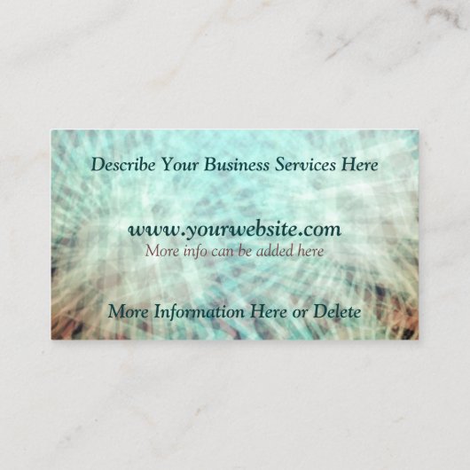 アクアアース抽象芸術名刺 名刺 (裏面)