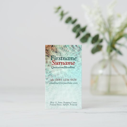 アクアアース抽象芸術名刺 名刺 (スタンド正面)