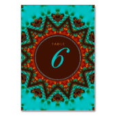 アクアアース結婚サンのメニュー+テーブル番号カード テーブルナンバー (正面)