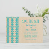 アクアアートデコボーダー・セーブ・ザ・デート招待状 招待状 (スタンド正面)