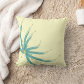 アクアイエローとチャートレモダンーズフローラ枕 クッション (ブランケット)