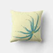 アクアイエローとチャートレモダンーズフローラ枕 クッション (裏面)