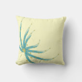 アクアイエローとチャートレモダンーズフローラ枕 クッション (正面)