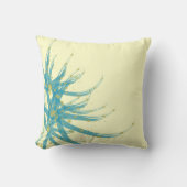 アクアイエローとチャートレモダンーズフローラ枕 クッション (正面)