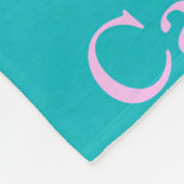 アクアイエローガールズネームカミラ花毛布 フリースブランケット (角)