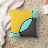 アクアイエローグレーブラックサークル クッション (ブランケット)