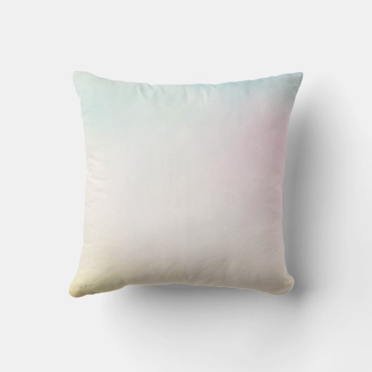 アクアイエローピンク水彩ユニコーン感動的 クッション (裏面)