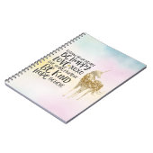 アクアイエローピンク水彩ユニコーン感動的 ノートブック (左側)