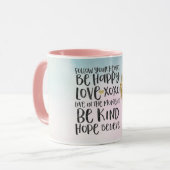 アクアイエローピンク水彩ユニコーン感動的 マグカップ (正面左)