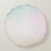 アクアイエローピンク水彩ユニコーン感動的 ラウンドクッション (裏面)