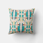 アクアイエローレッドベージュ南西ルックラージモザイク クッション (裏面)