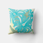 アクアイエロー絵を描ヴィンテージ花枕 クッション (裏面)