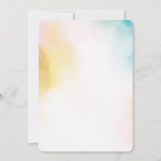 アクアイエロー金ゴールド赤面絞り染め 招待状 (裏面)