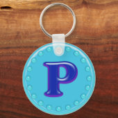 アクアイニシャルP キーホルダー (正面)