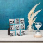 アクアインスタグラム写真コラージュと9つの正方形の写真 フォトプラーク (インサイチュ)