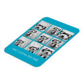 アクアインスタグラム写真コラージュと9つの正方形の写真 マグネット (左側)