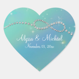 アクアインフィニティシンボルサイン無限の愛きらめき ハートシール