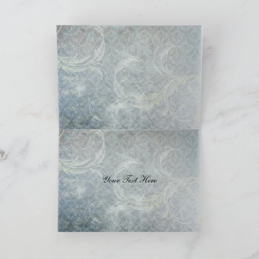 アクアウィンターウェディングありがとう サンキューカード (内部)