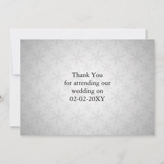 アクアウィンターウェディングありがとう 招待状 (裏面)