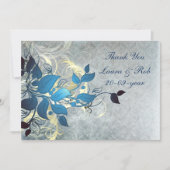 アクアウィンターウェディングありがとう 招待状 (正面)