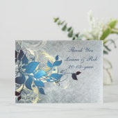 アクアウィンターウェディングありがとう 招待状