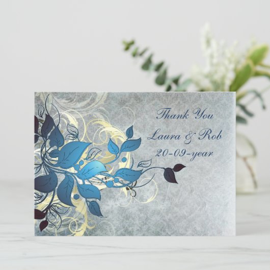 アクアウィンターウェディングありがとう 招待状 (スタンド正面)