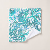 アクアウィ葉ロースストライプタオルセット バスタオルセット (ウォッシュタオル)