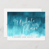 アクアウォッシュハートのキャンセルを計画結婚に更新 案内ポストカード (正面/裏面)