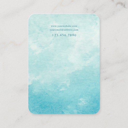 アクアウォーターカスタムカラージュエリー表示カード 名刺 (裏面)