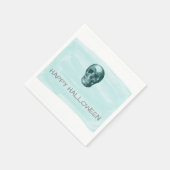 アクアウォーターカラースカルハロウィーン紙ナプキンス スタンダードカクテルナプキン (角)