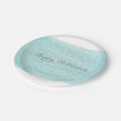 アクアウォーターカラースパイダーウェブハロウィン ペーパープレート (アングル)