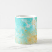 アクアウォーターカラースプラッシュ&(ばちゃばちゃ)跳ねるマグ コーヒーマグカップ (中央)