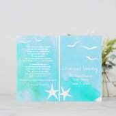 アクアウォーターカラーヒトデビーチ結婚式プログラム (スタンド正面)