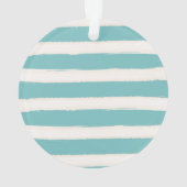 アクアウォーターカラービーチストライプ金ゴールドフローラいかり オーナメント (裏面)