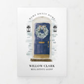 アクアウォーターカラーフロントドア実在エステートマーケティング 三つ折りカード (カバー)