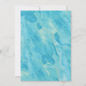 アクアウォーターカラーベビーシャワー招待状 招待状 (裏面)