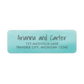 アクアウォーターカラー住所 シール (正面)