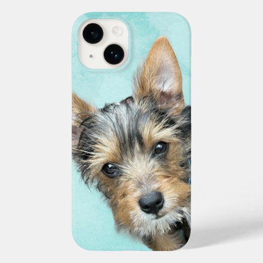 アクアウォーターカラーIphoneカバーと犬の画像 Case-Mate iPhoneケース (裏面)
