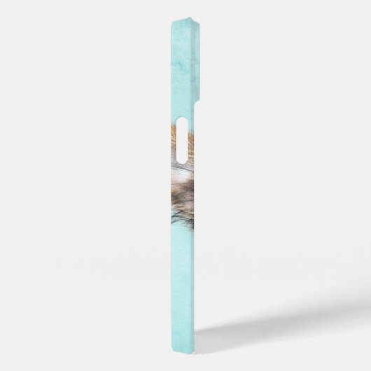 アクアウォーターカラーIphoneカバーと犬の画像 Case-Mate iPhoneケース (裏面 / 右)