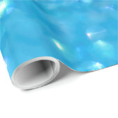 アクアウォーターベビーブルーグリッター ラッピングペーパー (ロールコーナー)