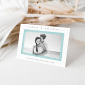 アクアウォーター結婚カラーの写真ありがとう サンキューカード