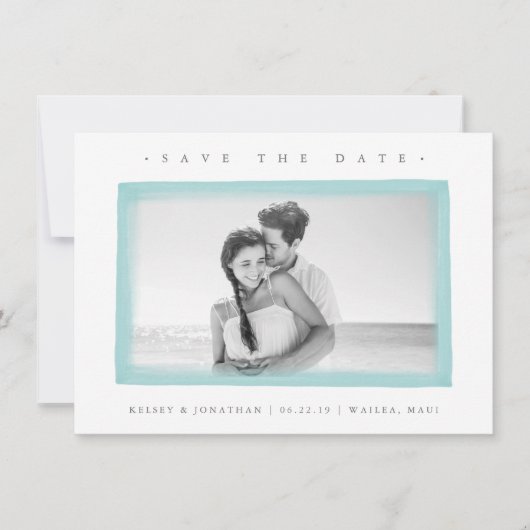 アクアウォーター縁ど色 |写真の日付の保存 セーブザデート (正面)