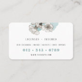 アクアウォーター色清掃サービス名刺 名刺 (裏面)